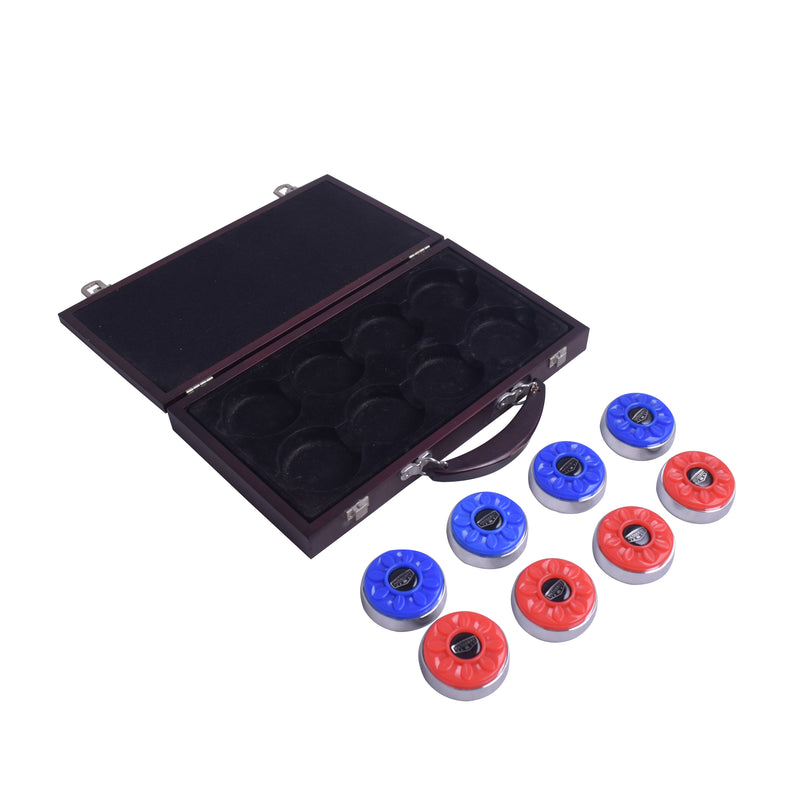 Hathaway Shuffleboard Pucks with Case - Pro Series - Set of 8 — image 1