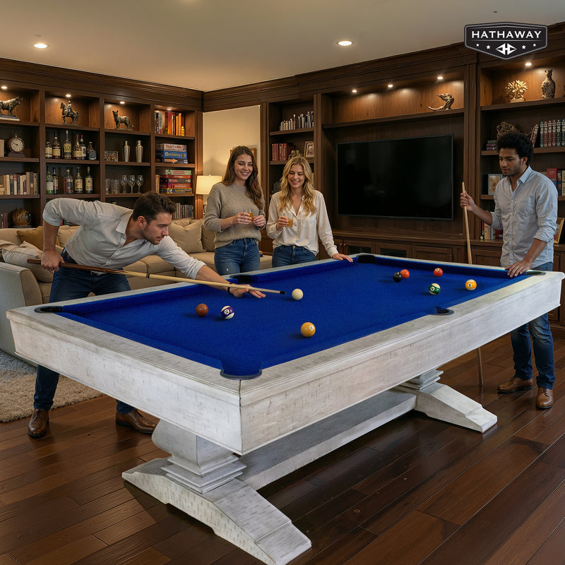 Hathaway Montecito 8-ft Pool Table- Driftwood Finish with Blue Felt — image 8