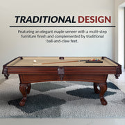 Hathaway Augusta 8-ft Pool Table - Walnut Finish with Camel Felt — image 7