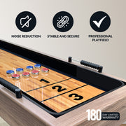 Hathaway Excalibur 9-ft Shuffleboard Table - Driftwood Finish — image 4