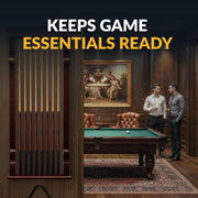 Hathaway Vintage Wall Billiard Cue Rack - Mahogany Finish — image 7