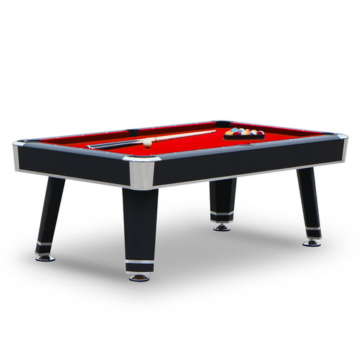 Hathaway Jupiter 7-ft Pool Table - Black with Red Felt — image 1
