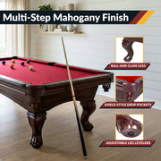 Hathaway Augusta 8-ft Pool Table - Mahogany Finish with Red Felt — image 7