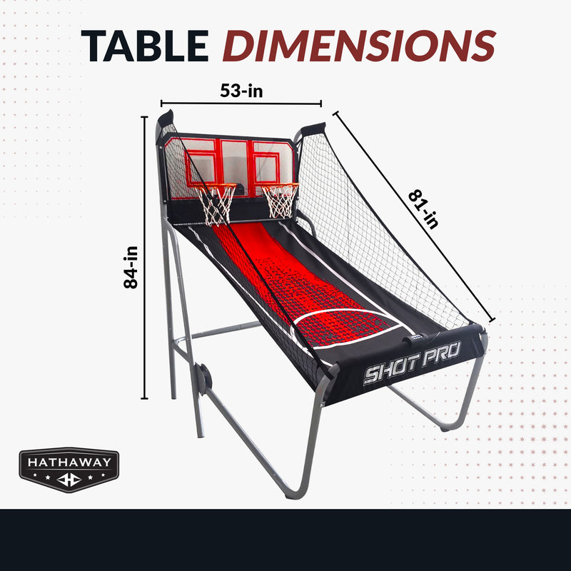Hathaway Shot Pro Deluxe 81-in Dual Basketball Arcade Game with LED Scoring — image 3